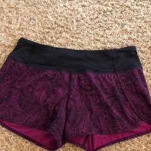 Paisley print Lululemon shorts